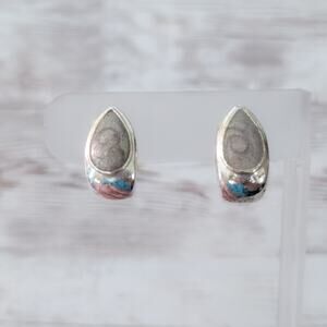Vintage Clip On Earrings Silver Tone with Condition Issues